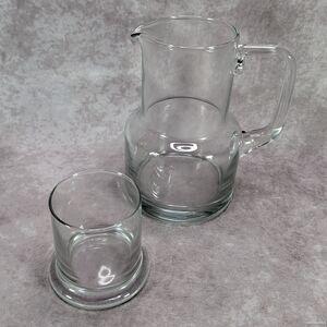 Princess House Heritage Nite Set Carafe & Tumbler Bedside Glass Water Pitcher